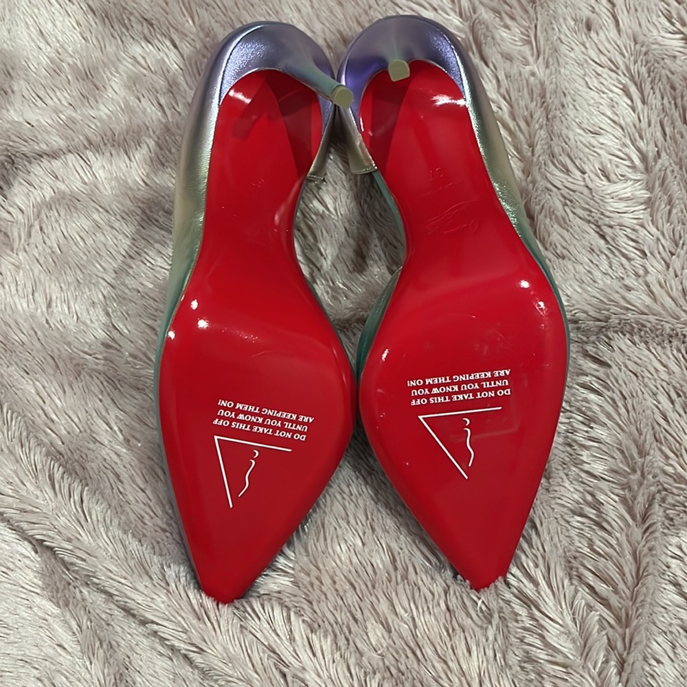 CHRISTIAN LOUBOUTIN IRIZA 100 LEATHER PUMP - Picture 4 of 8